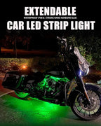 Car Led Strip Lights Connectable 12v led Light Strip 12" Green LEDs Light Strips for Cars Motorcycle Golf Cart Interior & Exterior Boat Marine Waterproof Led Strip 12V, 4Pack