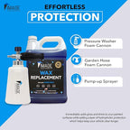 Image Wash Products Wax Replacement (Foamable) - Protectant forTrucks/RV's/Cars/Boats/Trailers/Equipment. Foam On/Rinse Off (128 Fl Oz)