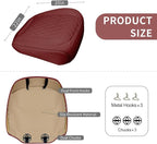 BEITK 1 Pack Leather Front Car Seat Cover Bottom Car Seat, Anti-Slip and Full Wrap Driver Car Seat Protectors, Luxury Waterproof Bottom Auto Seat Cushion Pad Mat for Most Vehicles(Red)