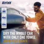 Airlab Microfiber Towels for Cars Wash Drying Extra Large Super Absorbent Cleaning Cloth Auto Detailing Ultra Soft, Lint-Free, Streak-Free, 35 x 24 Inch, Pack of 1, Grey-Black, 600 GSM