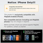 ACMEZING 15W Only for iPhone MagSafe Car Mount Charger, 360% Adjustable Aluminum Alloy Arm, Relocatable Car Phone Holder, Magnetic Wireless Fast Charging, Cell Phone Holder for All Car Models, Black