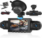 4 Channel 360° Dash Cam Front and Rear Inside Left Right,3 Inch 1080P Dash Camera for Cars Car Camera with IR Night Vision,Loop Recording,G-Sensor,Parking Assistance,24H Parking Monitor