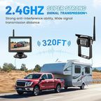 EWAY Wireless RV Backup Camera for Furrion Pre-Wired System: 5" IPS Monitor & 1080P Back Up Cam Flexible Rear View Waterproof w/IR Night Vision, Easy Setup for RVs Campers Travel Trailers Motorhomes