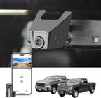 Mangoal Front 4K & Rear 1080p Dash Cam fit for GMC Sierra Select 1500 2014-2021 Select 2500/3500 2015-2023(Model E), NO Vehicle Sensor Cover, 2160P Video, WiFi & APP, 128GB Card