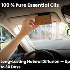 Car Air Freshener - Wood Air Freshener Refill - INCLUDED Premium Leather Clips - Car Odor Eliminator for Visor Clip - Long Lasting Scent - Vehicle Scent Diffuser for Cabin, Truck & SUVs - Pack of 3