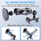 DIAMOOKY Upgraded Metal Phone Mount for Jeep Wrangler JL JLU 2018-2023 and Gladiator JT 2020 2021 2022 2023 Magnetic Phone Holder Dash Mount System Kit Dashboard Accessories Driver Side (Not for 4xe)