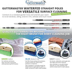 GutterMaster GM-214P-8 Grey 8 Inch Oblong Medium Stiff Flow Through Floor and Deck Scrub Brush Head