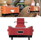 Multifunctional Car Seat Back Storage Box, Universal Car Seat Organizer, Car Seat Tissue Box and Organizer, Car Seat Paper Towel Organizer， Car Organizer with 2 Drink Cup Holders (Red)