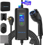 Portable Level 2 EV Charger, Adjustable 40A Electric Car Charger J1772, 240V NEMA 14-50 Plug EVSE Home Charging Station with 25ft Cable and Carry Bag
