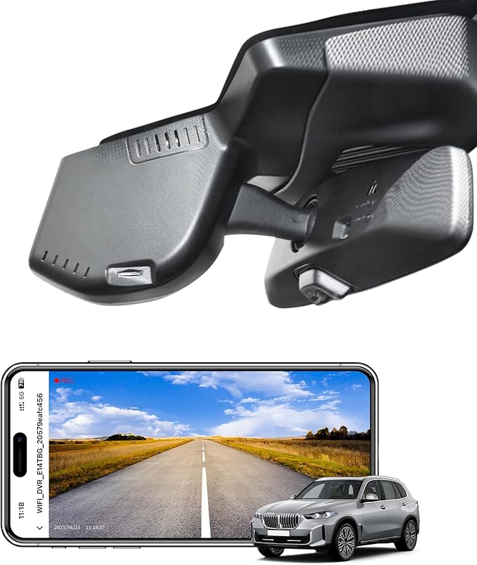 Mangoal 4K Dash Cam for BMW X5 Gen4 G05 F95 2023-2026 Facelift(Model C), X5 M M60i sDrive40i xDrive40i, OEM Style, 2160P UHD Video, WiFi & APP, Loop Recording, G-Sensor, Easy to Use, 64GB Card