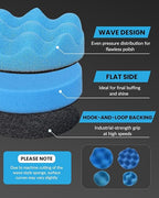 78PCS Drill Polishing Buffing Pads Kit with Buffer Polisher Attachment, 1/2/3 Inch Car Polishing Detailing Wheels for Dremel Air Mini Polisher Sander, Headlights Restoration Pad for Waxing Cleaning