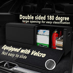 GMQ Car Trunk Organizer for SUV,Car Organizers and Storage with Collapsible Storage, Magnetic Lid Large Capacity for SUV, Truck, MPV (Carbon Black, M-15.8×13×12.5 IN)