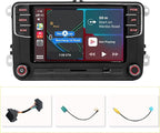SCUMAXCON Car Stereo Radio RCD360 PRO3S Wireless Carplay Android Auto OPS Bluetooth USB SD FM/AM 6.5inch Touchscreen for Golf MK5 MK5 Passat Jetta Polo EOS CC (Backup Camera Function Deactivated)