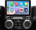 Leadfan Car Radio for Jeep Wrangler JK 2007-2018 Dodge Ram Compass Grand Cherokee, 10.1 inch Touchscreen Stereo for Jeep JK Wireless Carplay Android Auto SWC Backup Camera+Knobs Buttons, 4+64G