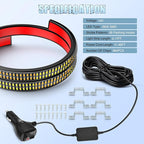 Nilight 2PCS 24 inch Truck Grille Strobe Lights Strip 384 LED Emergency Light Amber White Flexible Side Flashing Warning Caution Safety Waterproof Lighting Kit for Trucks Tow Plow Construction Vehicle