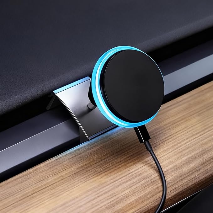 Wireless Car Mount Charger Fast Charging for Tesla Model 3/Y/3 Highland/Y Juniper (Model 3 17-23& Model Y 20-24, with OBD Charger)