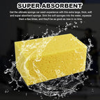 5PCS Car Wash Sponges, 8.5"×4.4"×3.5" Large Extra Soft Coral Non Scratch Sponge, Car Cleaning Cellulose Sponge Thick Foam Pad for Washing Window Sensitive Surfaces (Yellow)