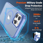 SUPFINE Magnetic for iPhone 14 Pro Max Case (Compatible with MagSafe) (Military Grade Drop Protection) Slim Translucent Matte Shockproof with Anti-Fingerprint Phone Case,Blue Purple