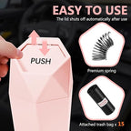 Car Trash Can with Lid - 1-Pack, Interior Accessories for Vehicles, Leakproof Garbage Can with 15 Detachable Trash Bags, Multipurpose Organizers and Storage Solutions for Home and Office (Pink)