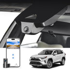 mangoal Front 4K & Rear 1080p Dash Cam Custom for Toyota RAV4 & RAV4 Hybrid 2022 2023 2024 2025 (Model B) with Vent Hole,LE Limited SE Adventure XLE Premium XSE,OEM Look,UHD 2160P Video,128GB Card