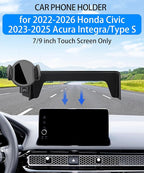 Magnetic Car Phone Mount for Honda Civic 2022-2026 / Acura Integra 2023-2025, for MagSafe Strong Magnets Cell Phone Holder 7/9-Inch Touchscreen Cradles, for iPhone Samsung Galaxy Google