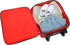 Bioworld Cars Lightning McQueen Kids' 4-Piece Travel Set With Suitcase, Duffle Bag, Toiletries Case, and Luggage Tag