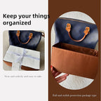 DGAZ Silk Purse Organizer Insert Fits LV Speedy 16/20/25/30/35/45 bags，Silky Smooth Bag Organizer，Luxury Handbag & Tote Shaper（Gold，SP25）