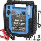 1800A Car Jump Starter with Air Compressor, 20000mAh 12V Battery Pack Booster (6.0L Gas/Diesel), 260 PSI Tire Pump, Multi-Function Jump Box with USB Charge & LED Flashlight