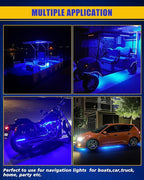 Car Led Light Strip,Blue Interior Lights for Trucks 30CM 15 SMD IP67 Waterproof Car Underglow Lights for Car Motorcycles Boat Golf Cart Home Decoration with 3M Tape(6PCS)