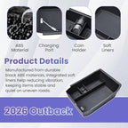 RUNROAD Center Console Organizer Tray Compatible with 2026 Subaru Outback Accessories, Armrest Tray For Outback Premium Limited Touring XT Wilderness Middle Console Dividers Secondary Storage Box