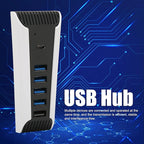 5 Port USB Hub for PS5, 5 in 1 High Speed USB Expansion Hub Charger Splitter Adapter with USB2.0 TypeC Ports for Console