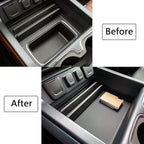 EDBETOS Center Console Secret Compartment Cover Compatible with GMC Sierra 1500/Chevy Silverado 1500 2014-2018, Sierra/Silverado 2500/3500 HD 15-19 Armrest Storage Lid Hidden Accessories Secret Pocket