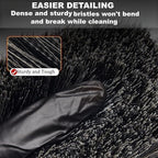 Car Wheel & Tire Brush Set, 2Pack Tire Brush and Wheel Rim Brush, Soft & Stiff Bristle Wheel Cleaner Brushes, Scratch-Free Car Wheel Brush Kit for Cleaning Wheels, Tires, Cars, Trucks