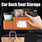 Car Organizers and Storage Box Behind Seat, Car Organizers and Storage Back Seat, With Multiple Pockets, Hanging Car Seat Storage Travel Essentials, Snacks, Bottles (White * 2)