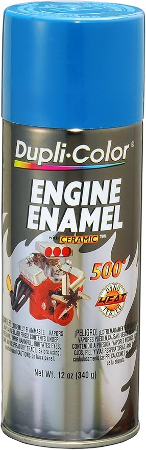 Dupli-Color DE1631-6 PK Engine Enamel Spray Paint with Ceramic - Chrysler Corp. Blue - 12 oz Aerosol Can Pack of 6