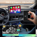 Wireless CarPlay Adapter 2026, 2-in-1 Convert Factory Wired CarPlay & Android Auto to Wireless, Plug and Play, Auto Reconnect, Compatible with iPhone & Android Phones, USB/USB-C, Dark Grey