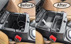 TACOBRO Center Console Organizer Compatible with Jeep Wrangler JL & JLU 2018 2019-2024 2025 2026 Accessories, Gladiator JT Truck 2020 2021 2022 2023-2026 Insert Tray Armrest Storage Box, Black