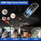 Viewsun Car Cleaning Kit, Car Interior Detailing Kit with High Power Handheld Vacuum Cordless Rechargeable, Detailing Brush Set, Windshield Cleaner, Complete Auto Accessories for Men, Women Gift