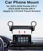 Car Phone Holder for Honda CRV/CR-V Hybrid 2023 2024 2025 2026/HR-V 2023-2026 Accessories Apply to 7/9 Inch Touch Screen Fixed Clip Magnetic Cell Phone Mount Handsfree 360 Degree Rotation