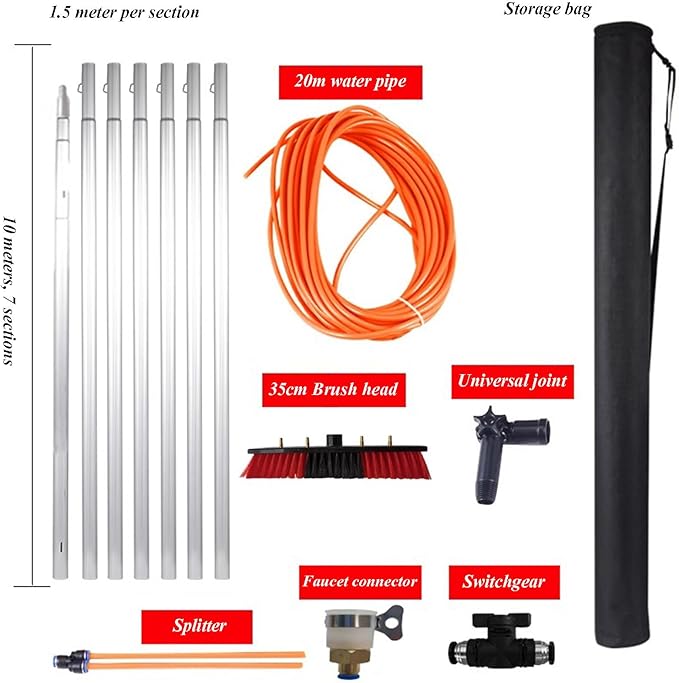 Rotatable Solar Panel Cleaning BrushLong Handle for Effortless Window Glass Shower & Windshield CleaningEfficient Solar Panel Care Tool