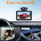 Wireless Backup Camera Solar for Truck: Magnetic Easy Install No Wiring Trailer Hitch Camera for Pickup Trucks - HD 1080P 5 Inch Split-Screen, IR Night Vision