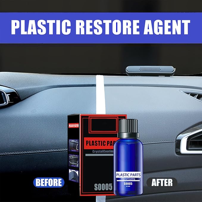 Interior Car Cleaner - 30ML Refurbishment Liquid for Deep Cleaning, Fast Acting Shine Formula with Protective Coating Effect, Automotive Detailing Solution for Seat Armrest Wheel Trim Motorcycle Use