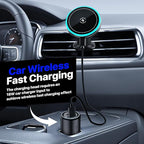 for MagSafe Car Wireless Charger Mount for iPhone 17/16/15/14/13/12 Series, Auto- Magnetic Tight Phone Holder with Fast Charging, Secure Air Vent, 360° Adjustable, Overheating Protection,(A10K)