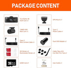PERNIS AI 4K Dash Cam Front and Rear,STARVIS 2 Sensor,Free Card Included,5.8GHz WiFi Dual Dash Camera for Cars,Built-in GPS,G-Sensor,Night Vision,3.16" Screen,24H Parking Mode,Support 1T Max
