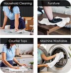 Avalon Towels Microfiber Cleaning Cloths (Value Pack of 12) - Size 12 x 12 Inches, Highly Absorbent Cleaning Rags, Lint Free, Reusable and Washable, Microfiber Towels for Cars