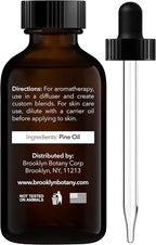 Brooklyn Botany Pine Essential Oil - 100% Pure and Natural - Premium Grade Oil with Dropper - for Aromatherapy and Diffuser - 1 Fl Oz