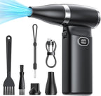 Electric Compressed Air Duster Cordless: 70 MPH High Wind Speed Mini Air Blower for Electronics Portable Computer Cleaner Hand Keyboard Cleaning Powerful Duster for Car, Fans and Other Sences