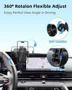 PZK Car Phone Holder for Hyundai Elantra 2021-2025 SE/SEL/Sport/Limited/N Line Accessories 8-Inch/10.25-Inch Screen Auto Lock Car Phone Mount 360° Rotation Phone Cradles Not Affect Air Vent