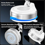 Vacuum Suction Magnetic Phone Holder, Strong Suction Magnetic Car Phone Holder Mount Foldable Phone Stand for iPhone16/15/14/13/12, Mirror/Glass/Screen(Not Charge Phone)