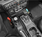 JWWY Gear Shift Storage Box Compatible with 2018-2026+ Jeep Wrangler JL JLU & Gladiator JT 4xe Center Consoles & Organizers Trunk for Jeep Wrangler JL Interior Accessories Fluff Fiber
